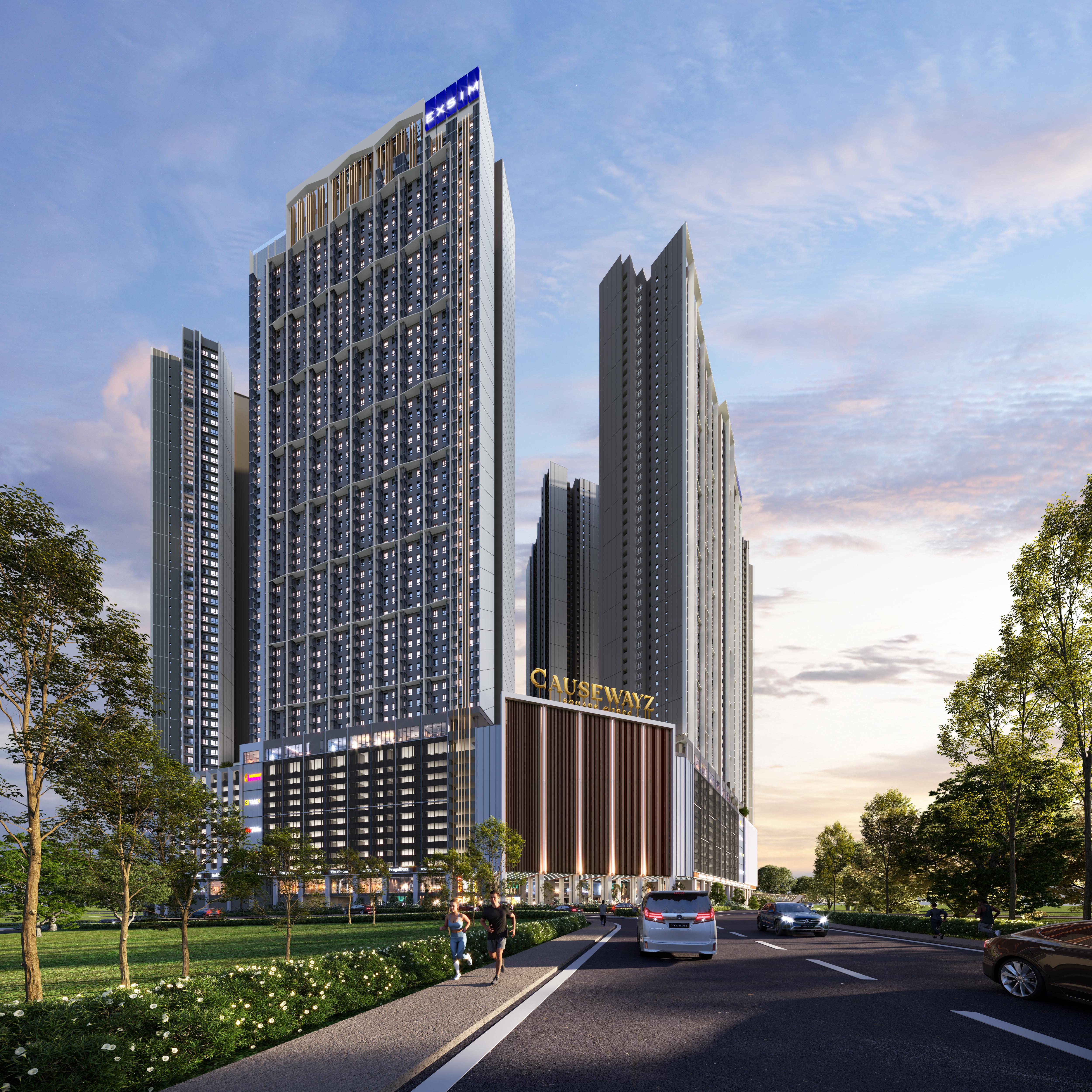 Causewayz Square — Twin Towers Aerial View